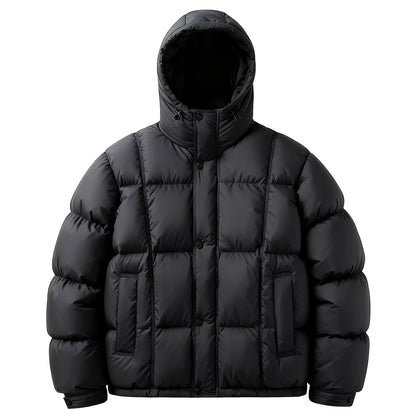 Men's Casual Loose-Fitting Hooded Down Jacket
