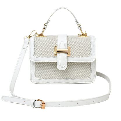 High-end Textured Contrast-color Small Versatile Crossbody Fashionable Petite Tote Bag
