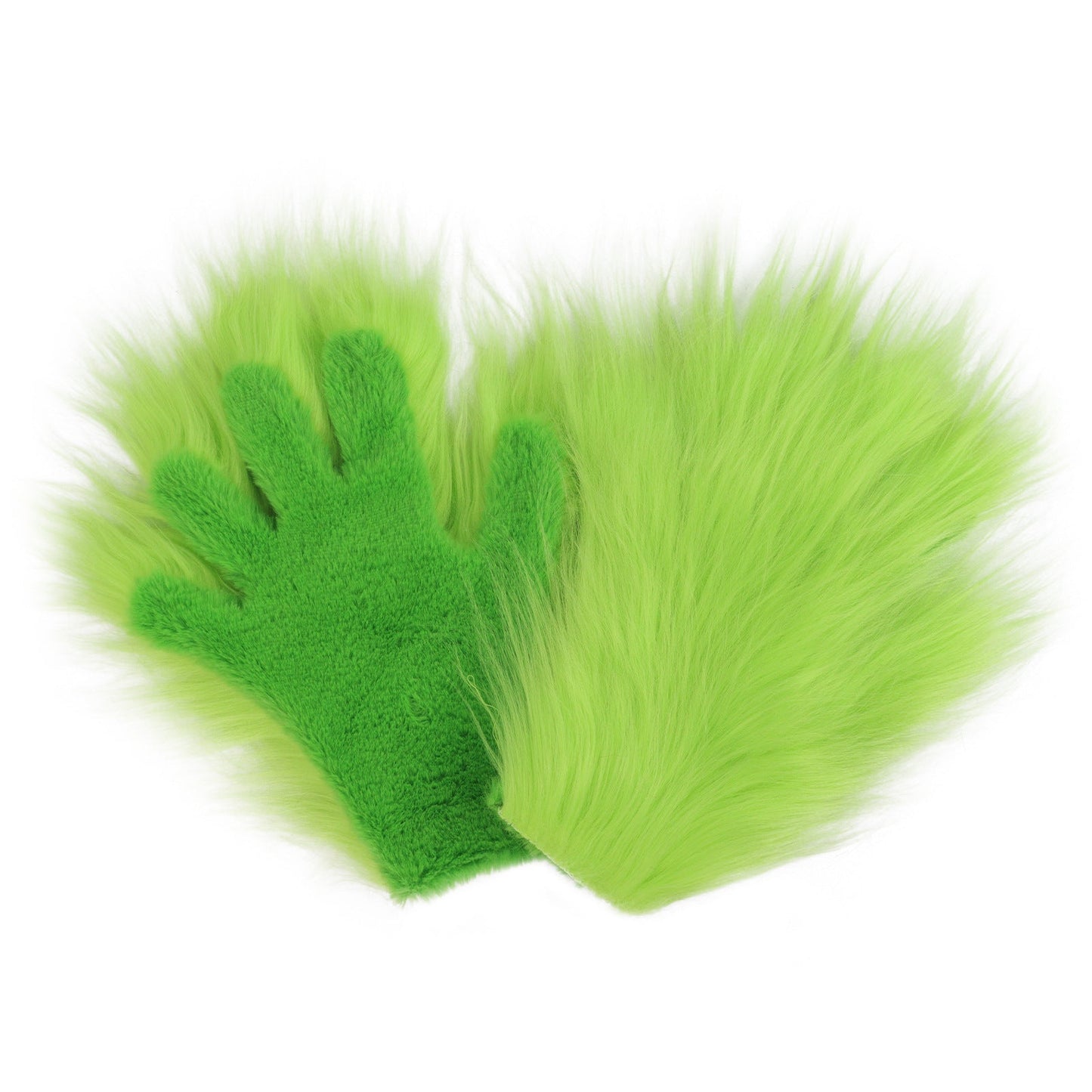 Halloween Long-plush Cat-claw Full-finger And Half-finger Gloves