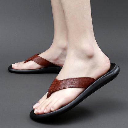 Flip-flops Flat-soled Outdoor Sandals Mens Style