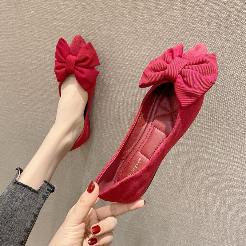 New Spring Pointed-toe Low-cut Black Flats