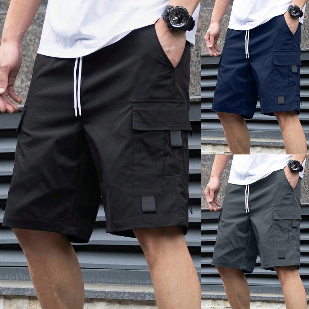 Mens Loose-Fit Cargo Casual Shorts