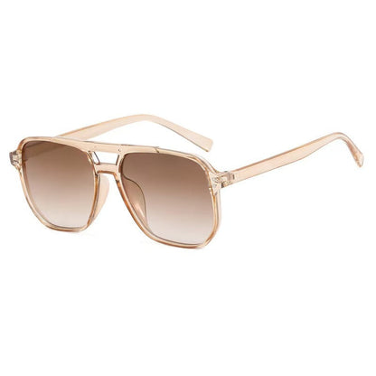 Square Double-bridge Fashionable Sunglasses
