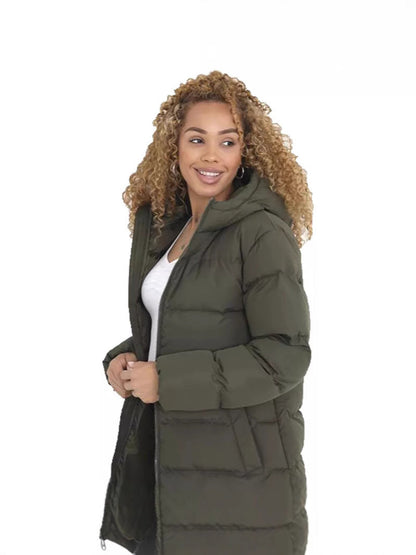 Thick Hooded Thigh Long Winter Warm-keeping Cotton Clothing Women