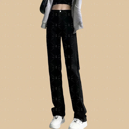 Lace-Strap Bootcut Denim Jeans For Women