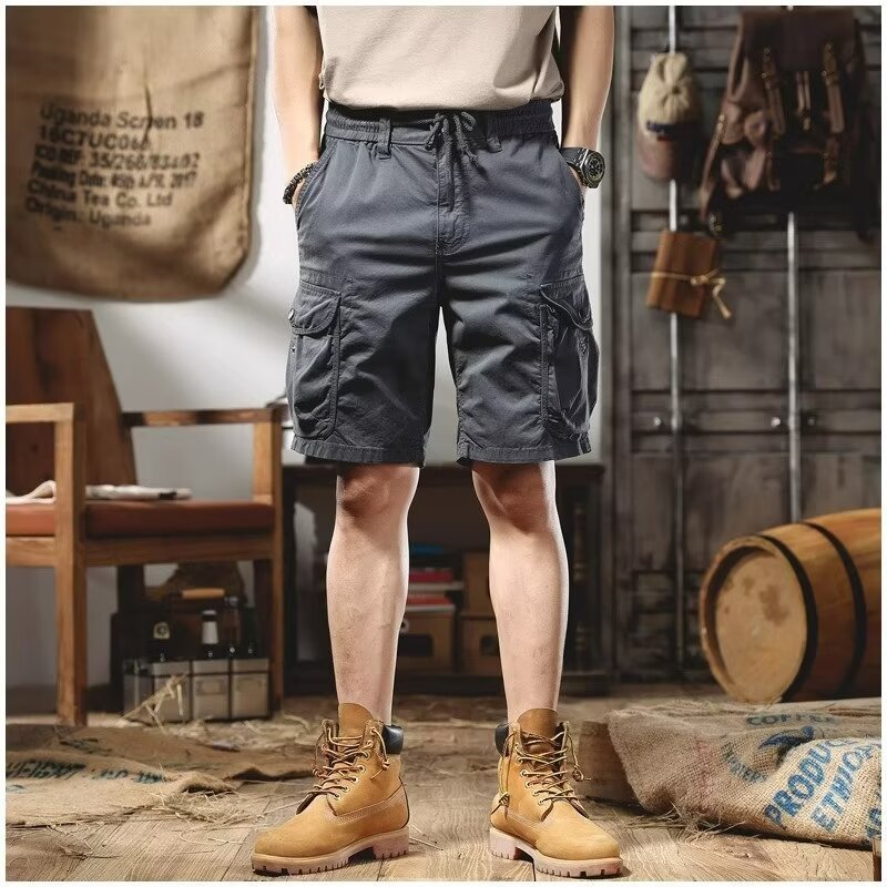 Casual Athletic Loose-fitting Straight-leg Capri Pants