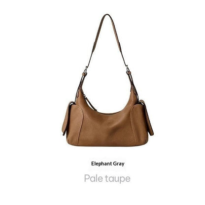 Vegetable-Tanned Full-Grain Leather Crossbody Shoulder Bag