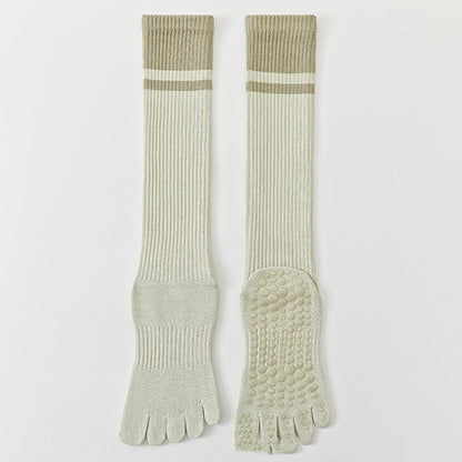 Color-blocked Ankle Cuffs Five-finger Yoga Calf Socks