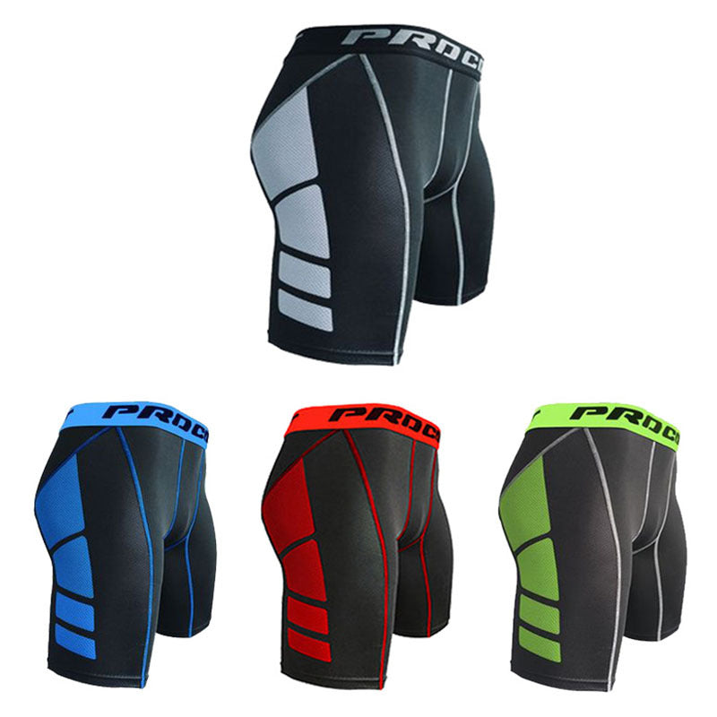 Mens Athletic Training Tight-Fit Cropped Shorts