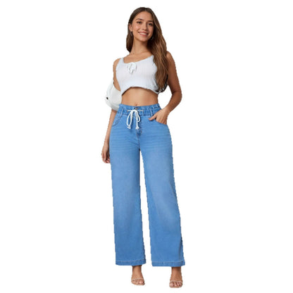 Summer New Stretch Denim Women's Wide-Leg Pants