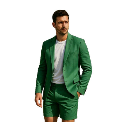 Elegant, Minimalist Short-style Mens Suit Set