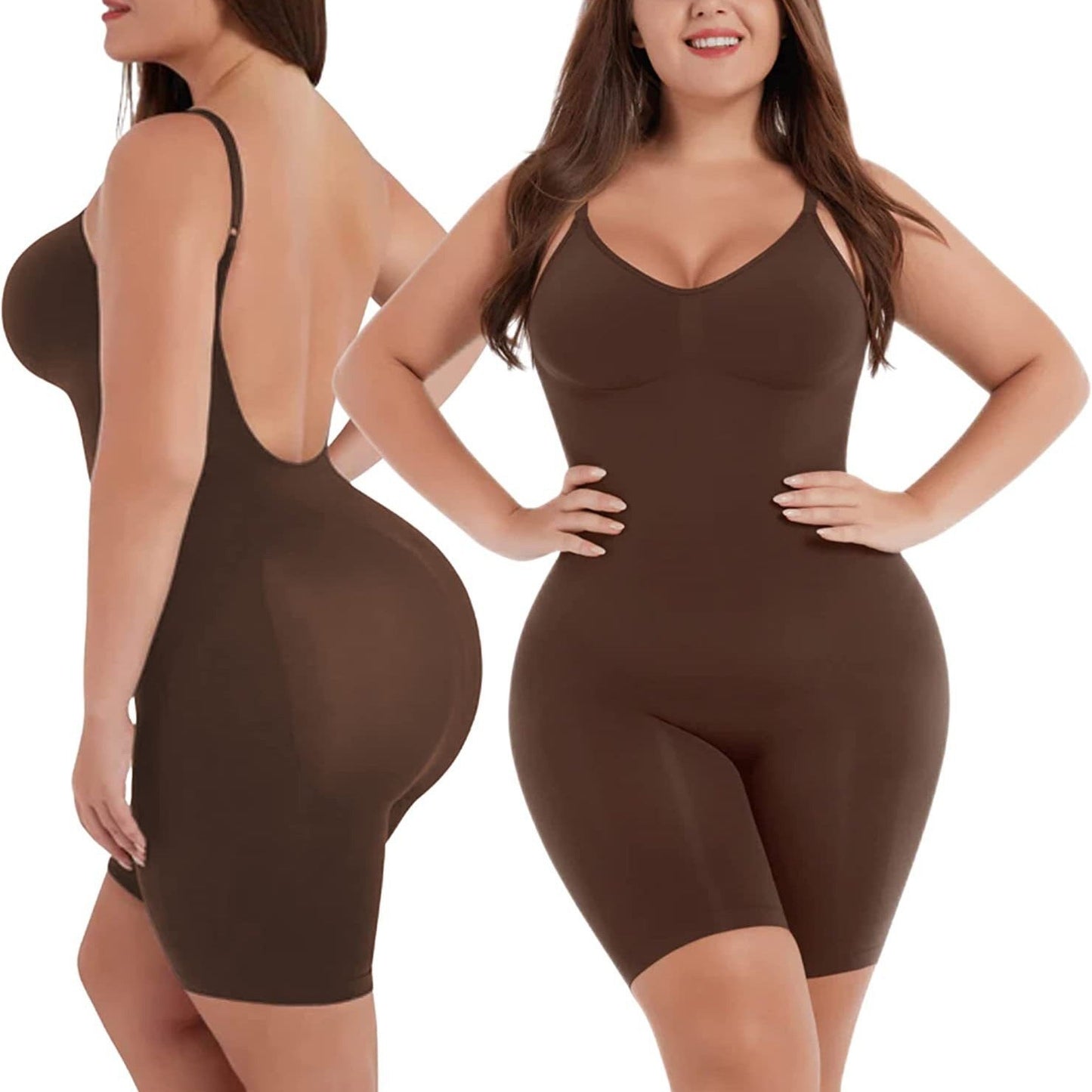 Cross-Border Summer Sexy Tummy Control, Butt Lift, Beautiful Back, Backless, Small Chest Push-Up, Slim Fit, Belly-Covering Body Shaping Jumpsuit