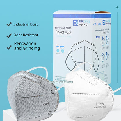 Dust-proof Industrial grade KN95 Mask Individually Packaged With A Sponge Strip