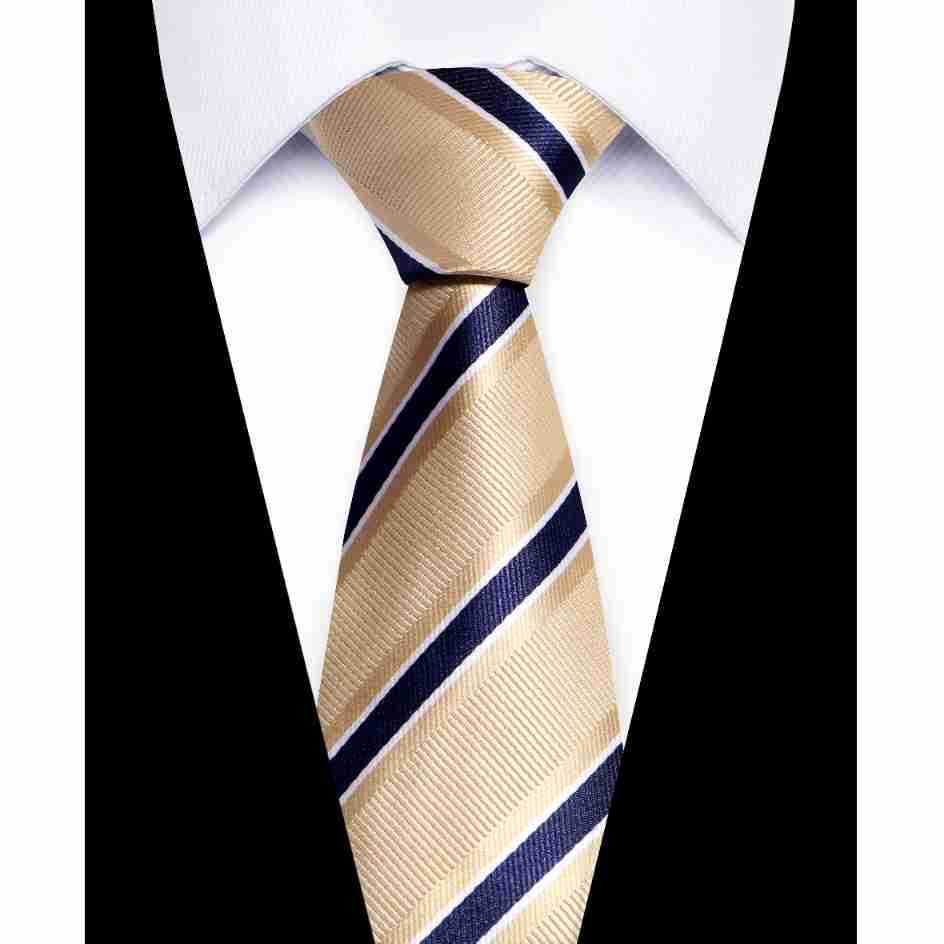 Usiness Striped Hand-stitched Polyester Tie