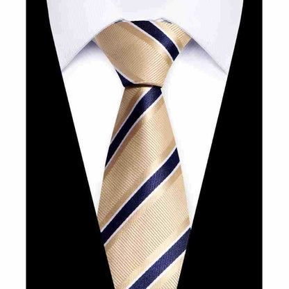 Usiness Striped Hand-stitched Polyester Tie