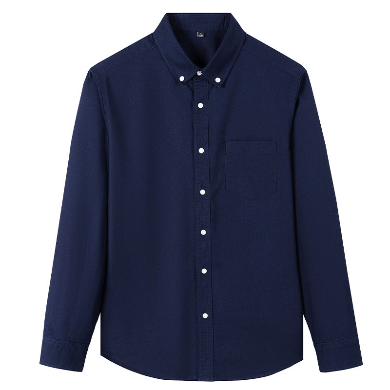 Oxford Cotton Shirt Long Sleeves Business-casual Style