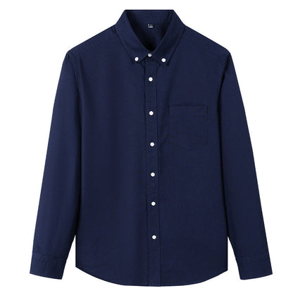 Oxford Cotton Shirt Long Sleeves Business-casual Style