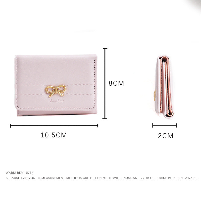 Short Simple Womens Coin Purse With Multiple Card Slots