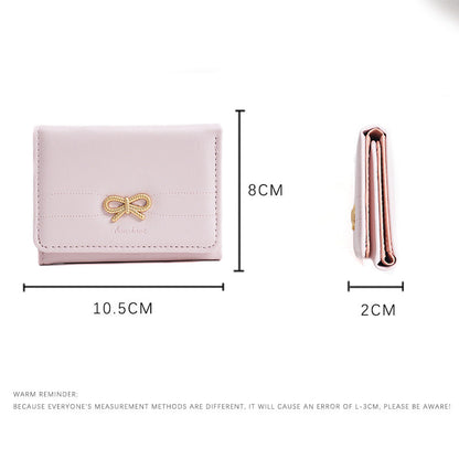 Short Simple Womens Coin Purse With Multiple Card Slots