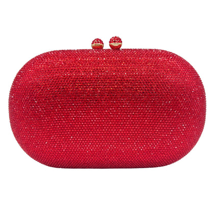 Hot-studded Evening Clutch With A Chain Strap For Banquets