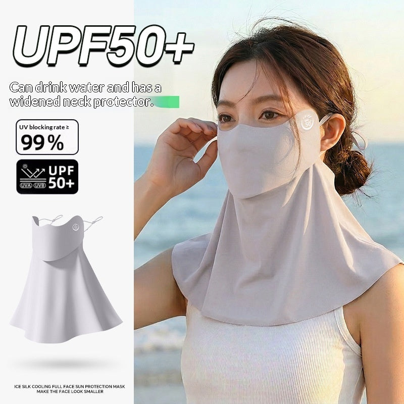 Womens Half-Face Breathable UV-Protective Sun Mask