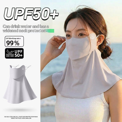 Womens Half-Face Breathable UV-Protective Sun Mask