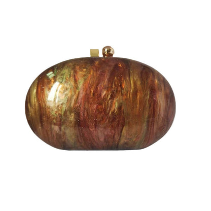 Womens Oval Pearlescent Fashion Shoulder Bag