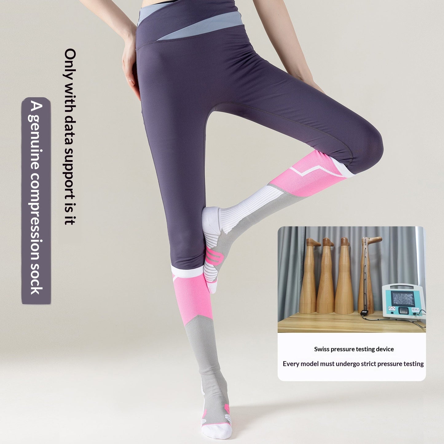 Womens Long Compression Socks For Cycling And Fitness