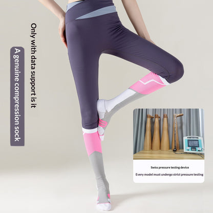 Womens Long Compression Socks For Cycling And Fitness