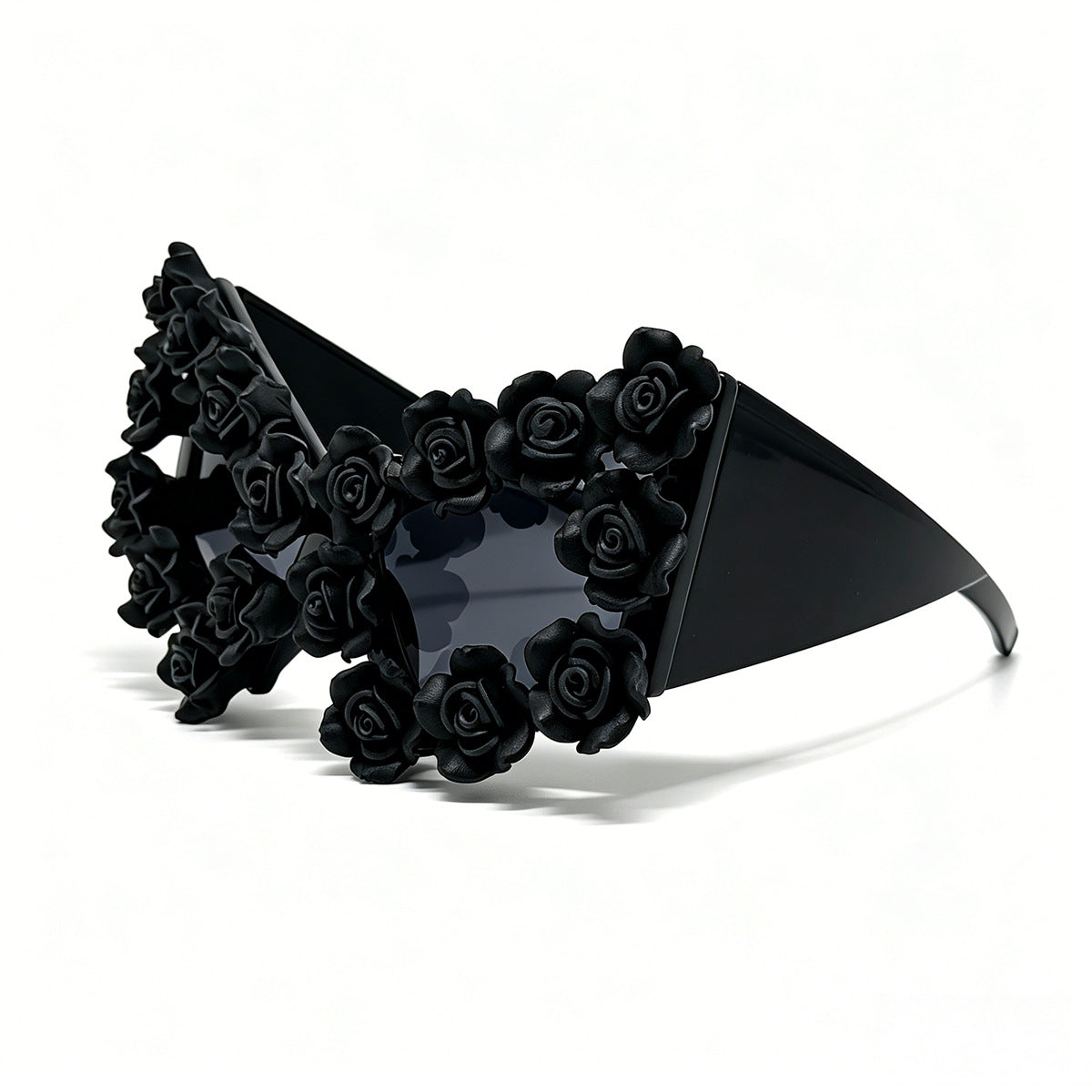 Niche Designer inspired Black Rose Gothic Sunglasses