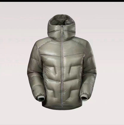Ultra-Soft White Duck Down Short Puffer Jacket