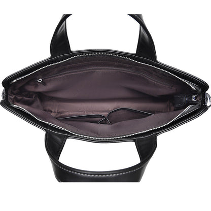 Large-capacity Crossbody Leather Briefcase