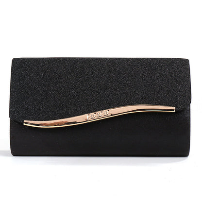 Fashionable Women's Metal Edging Temperament Evening Bag