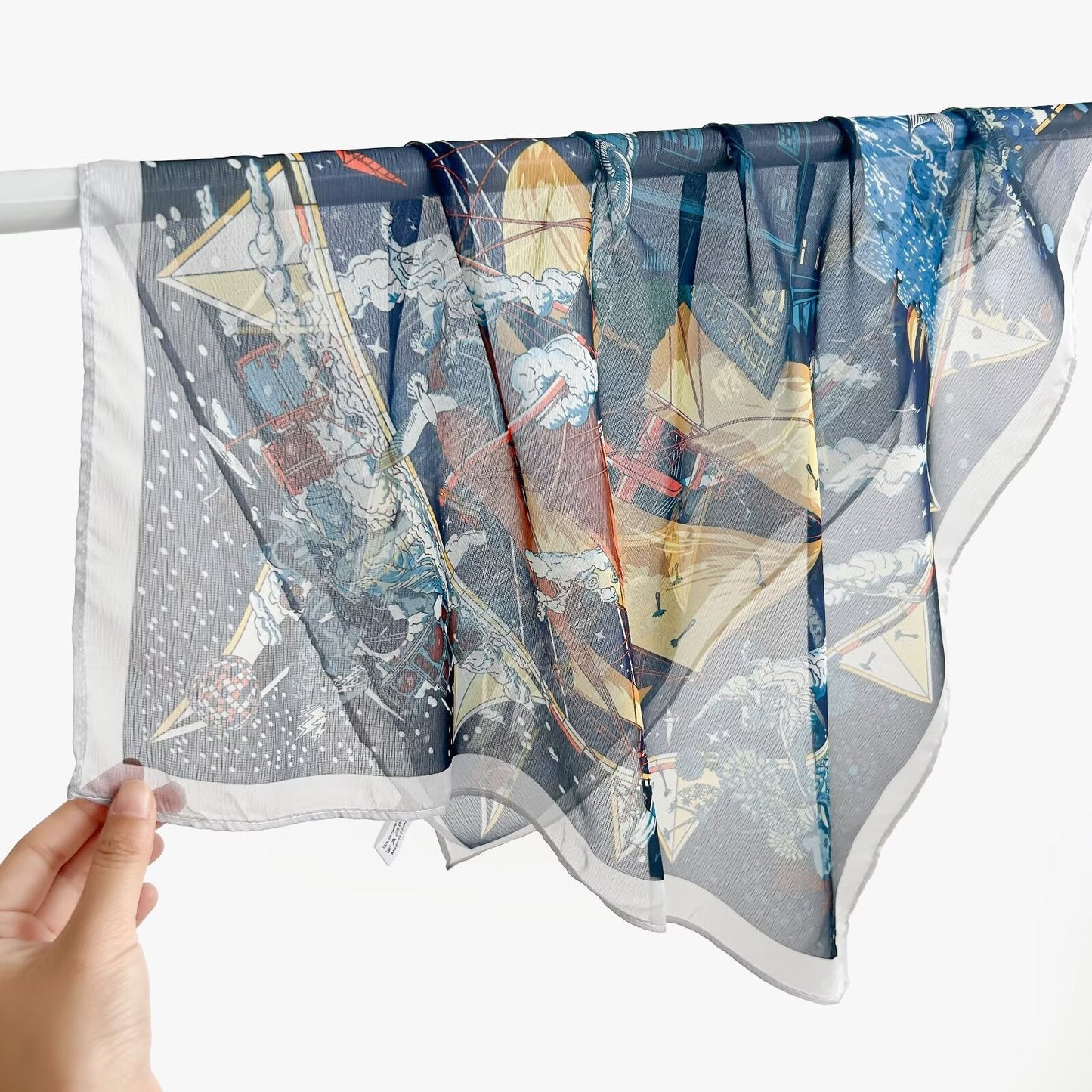 New Breathable Versatile Silk Chiffon Scarf For Women, Also Usable As A Shawl