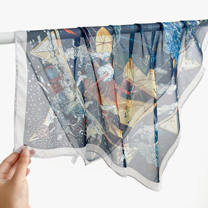 New Breathable Versatile Silk Chiffon Scarf For Women, Also Usable As A Shawl