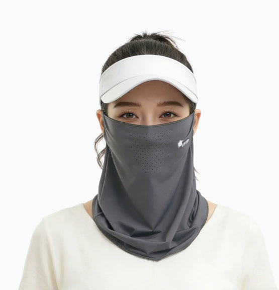 Ice Silk Sun-Protective Face Mask For Women Summer Full-Face UV-Proof Outdoor Golf Cycling Neck-Protecting Mask, Sun-Shading Veil