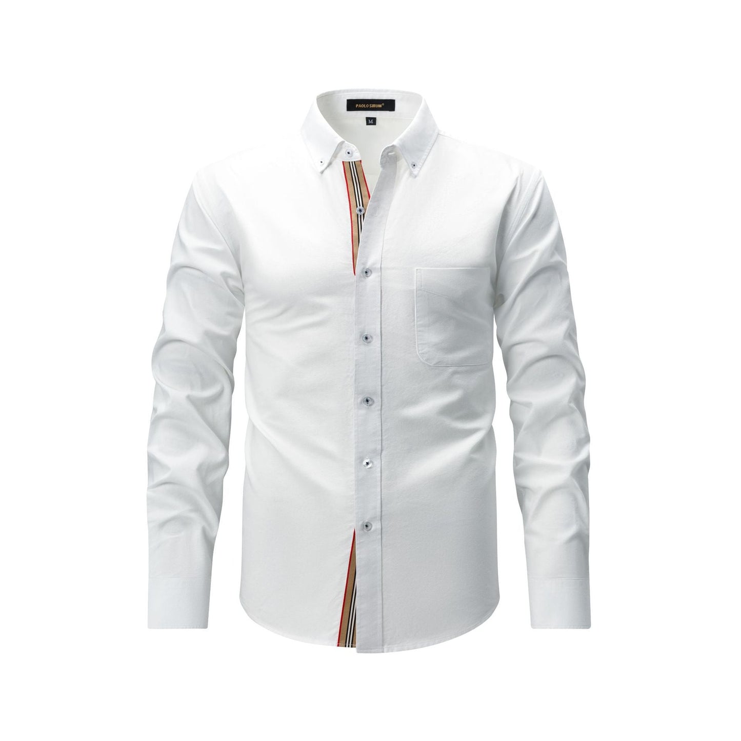 Mens Casual Fashion Shirt With Woven Trim