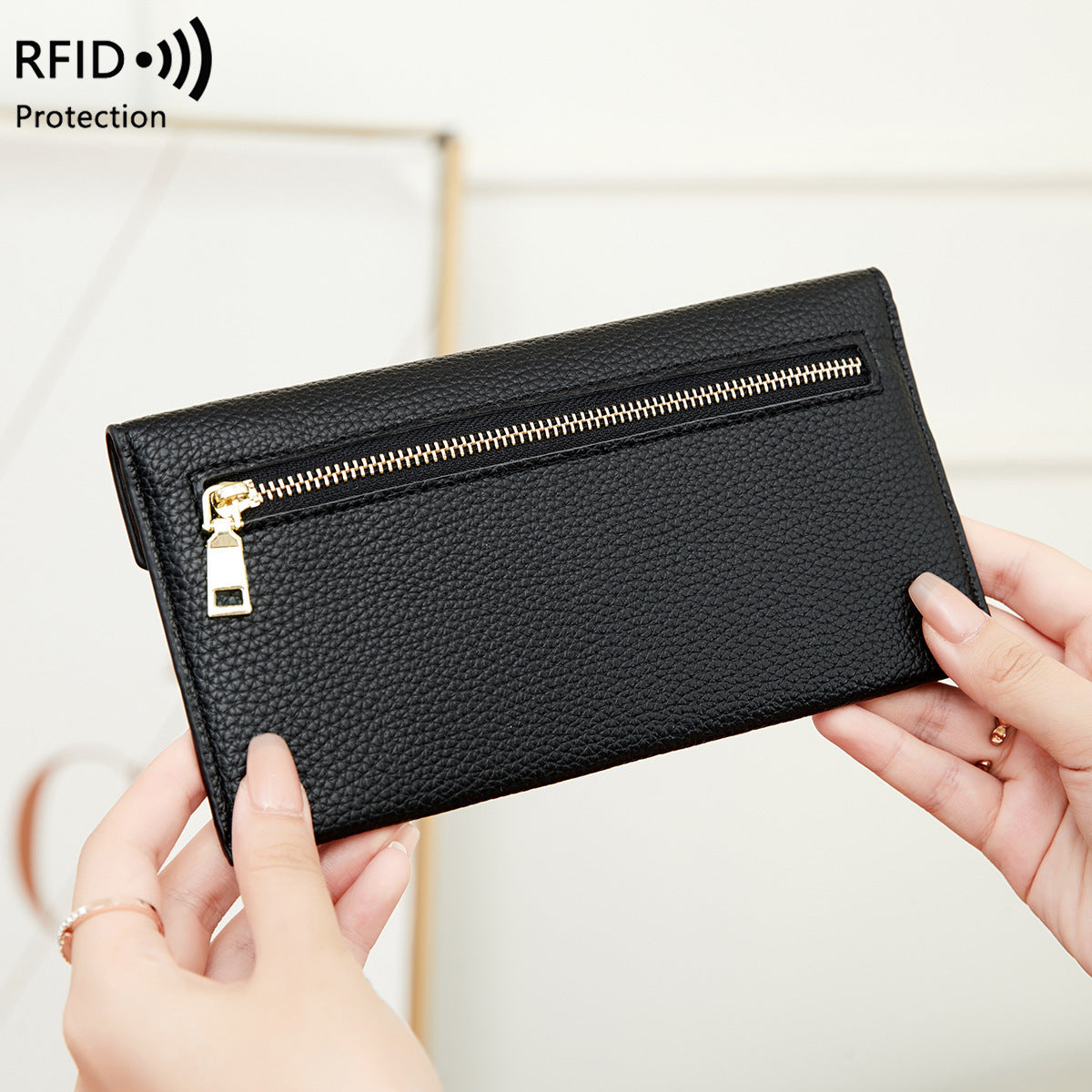 New RFID Anti-Theft Womens Wallet