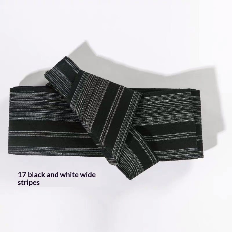 Japanese-style Kimono Yukata Cotton Pre-tied Waist Belt