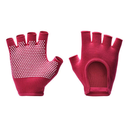 Non-slip Aerial Yoga Cotton Breathable Half-finger Gloves