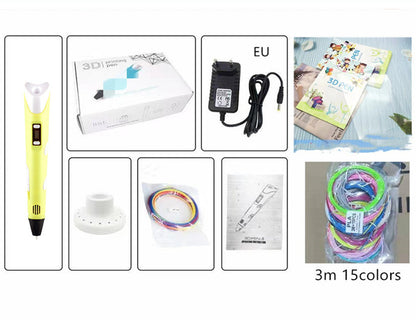 Children's 3D Printing Pen and Brush Toy Set