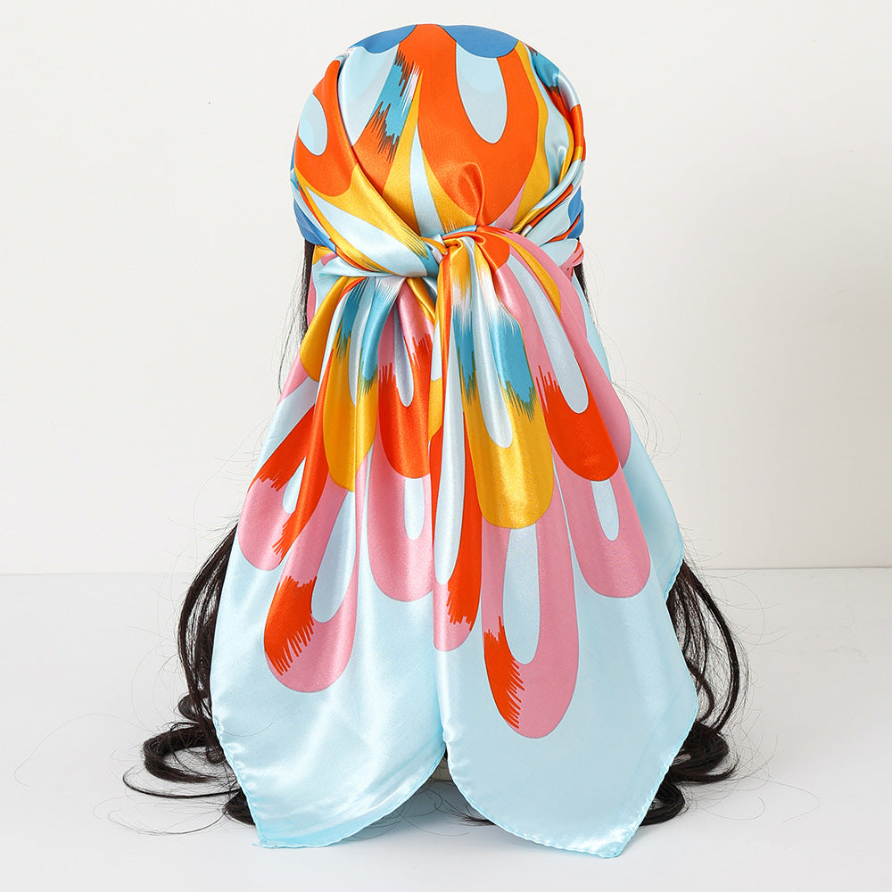 Classic Satin Womens Shawl Headscarf And Scarf