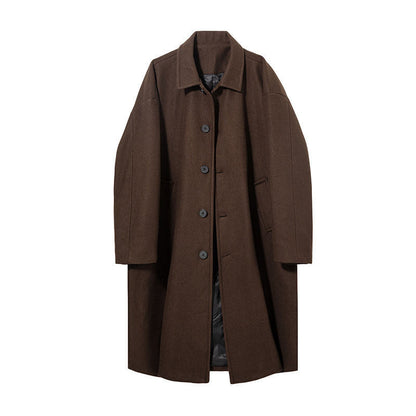 AutumnWinter Double-Faced Wool Coat Mens Mid-Length Style