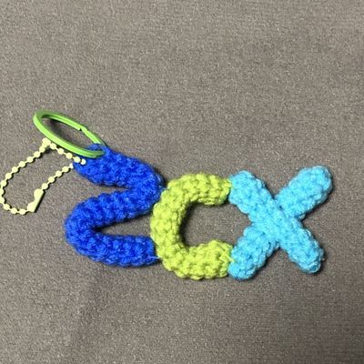 Wool Crochet Letter Pendant Keychain Kit