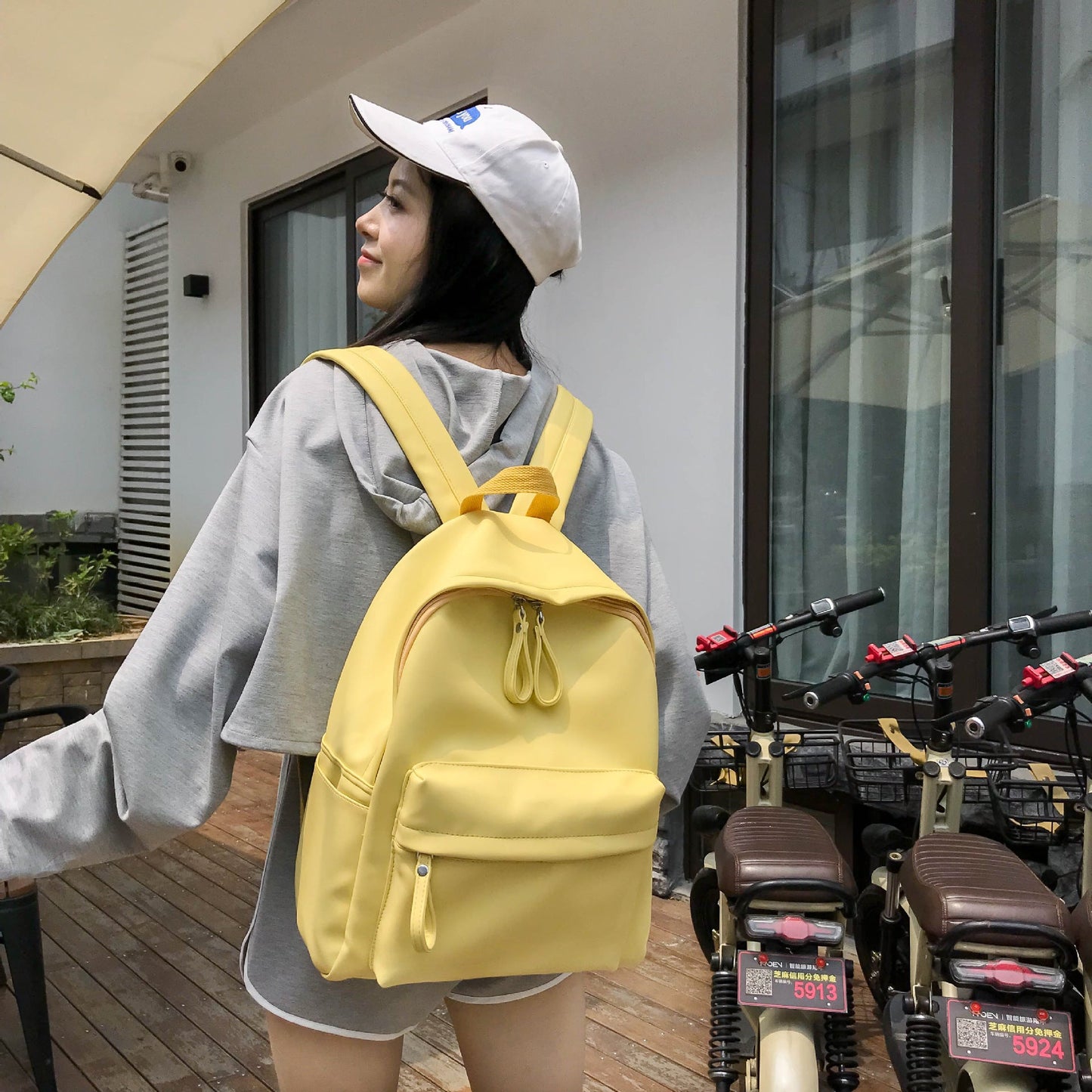 Fashion Campus Casual Pu Leather Backpack Women