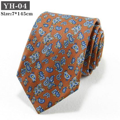 Korean-style Retro Hong Kong style Floral Casual Tie