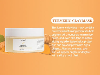 Turmeric Face Skin Care Set Lighten Dark Spots Brightening Anti Acne Aging Serum Oil Whitening Moisturizing Cream Skincare Clean