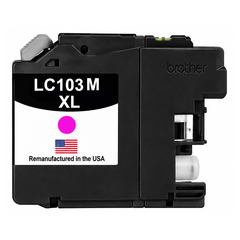 U.S. Remanufactured for Brother LC103XLM High Yield Magenta Ink Cartridge