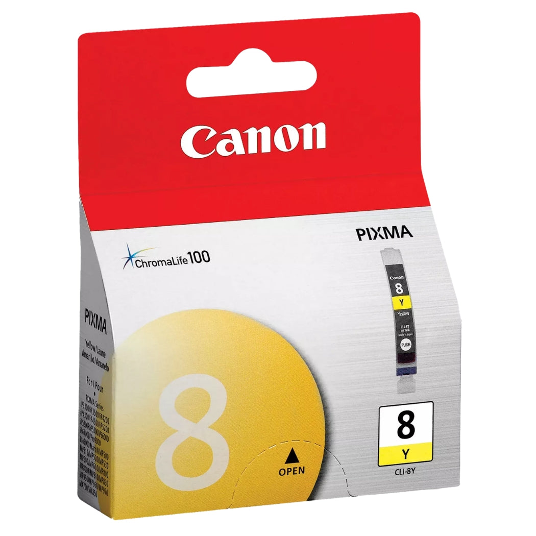 New, Pre-Owned - Canon CLI-8 Color Standard Yield Yellow Ink Tank, 0623B002