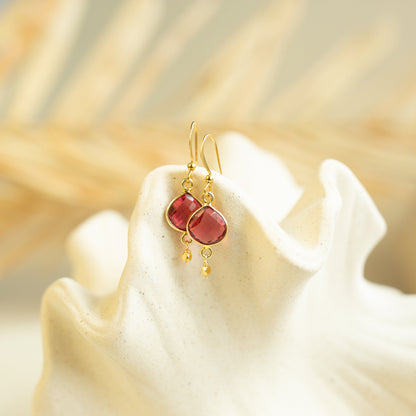 Pink Tourmaline Ballet Drop Earrings